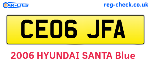 CE06JFA are the vehicle registration plates.
