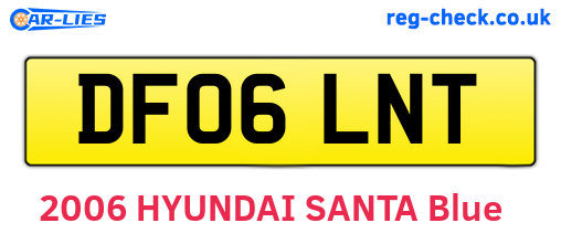 DF06LNT are the vehicle registration plates.