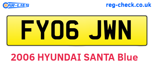 FY06JWN are the vehicle registration plates.
