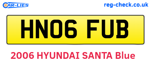 HN06FUB are the vehicle registration plates.