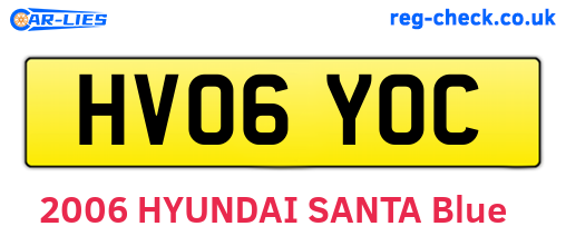 HV06YOC are the vehicle registration plates.