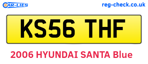 KS56THF are the vehicle registration plates.