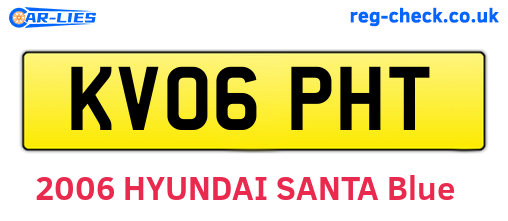 KV06PHT are the vehicle registration plates.