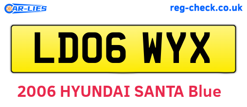 LD06WYX are the vehicle registration plates.