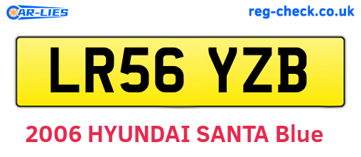 LR56YZB are the vehicle registration plates.