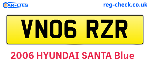 VN06RZR are the vehicle registration plates.