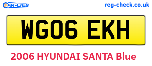 WG06EKH are the vehicle registration plates.