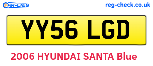 YY56LGD are the vehicle registration plates.