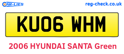 KU06WHM are the vehicle registration plates.