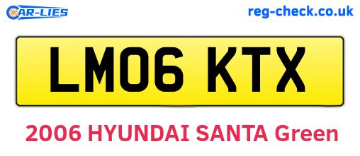 LM06KTX are the vehicle registration plates.