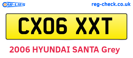 CX06XXT are the vehicle registration plates.