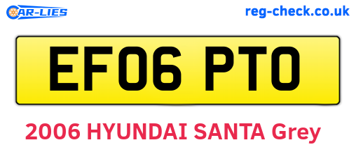 EF06PTO are the vehicle registration plates.