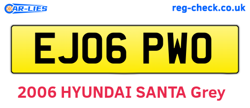 EJ06PWO are the vehicle registration plates.