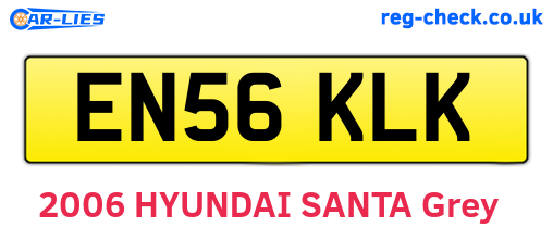 EN56KLK are the vehicle registration plates.