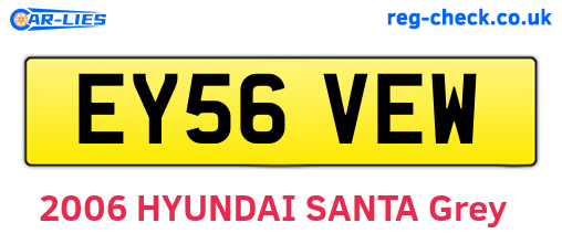 EY56VEW are the vehicle registration plates.