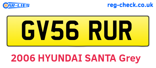 GV56RUR are the vehicle registration plates.