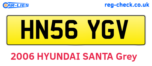 HN56YGV are the vehicle registration plates.