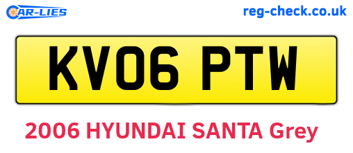 KV06PTW are the vehicle registration plates.