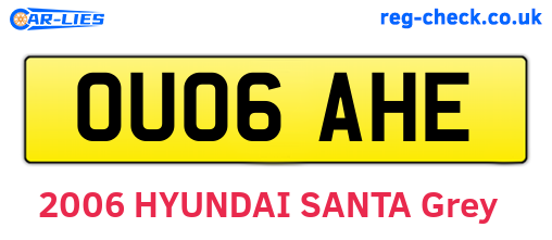 OU06AHE are the vehicle registration plates.