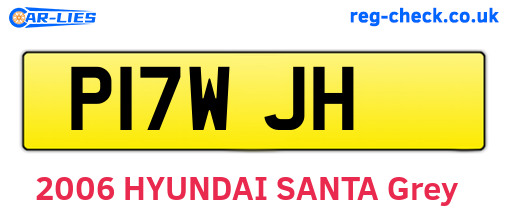 P17WJH are the vehicle registration plates.