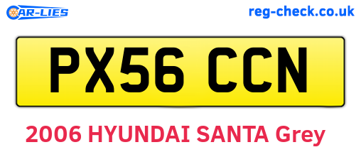 PX56CCN are the vehicle registration plates.