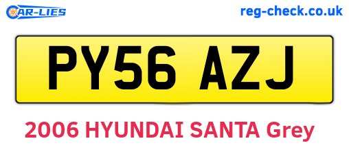 PY56AZJ are the vehicle registration plates.