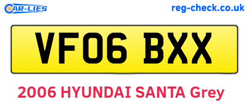 VF06BXX are the vehicle registration plates.