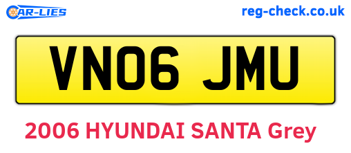 VN06JMU are the vehicle registration plates.