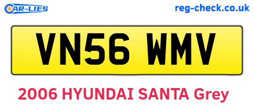 VN56WMV are the vehicle registration plates.