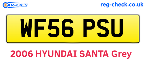 WF56PSU are the vehicle registration plates.