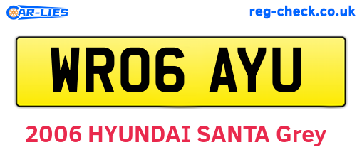 WR06AYU are the vehicle registration plates.