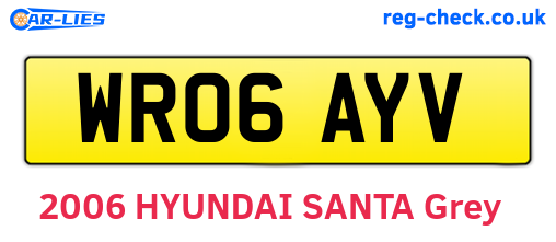 WR06AYV are the vehicle registration plates.