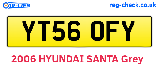 YT56OFY are the vehicle registration plates.