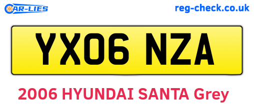 YX06NZA are the vehicle registration plates.