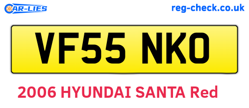 VF55NKO are the vehicle registration plates.