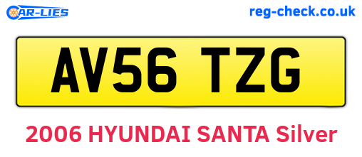 AV56TZG are the vehicle registration plates.