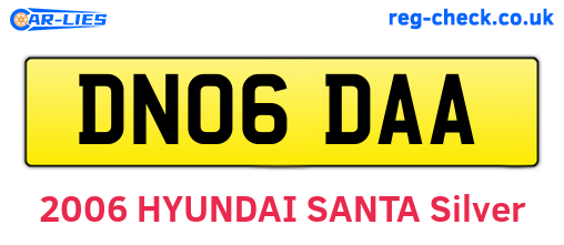 DN06DAA are the vehicle registration plates.