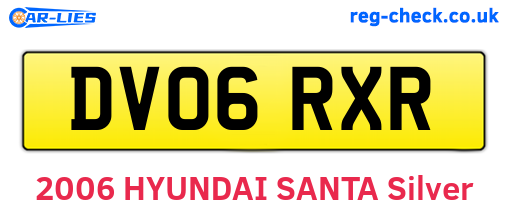 DV06RXR are the vehicle registration plates.