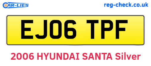 EJ06TPF are the vehicle registration plates.