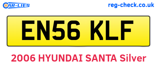 EN56KLF are the vehicle registration plates.