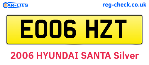 EO06HZT are the vehicle registration plates.