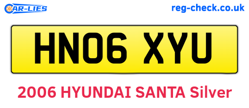HN06XYU are the vehicle registration plates.