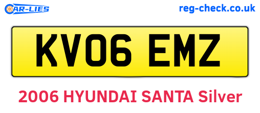 KV06EMZ are the vehicle registration plates.
