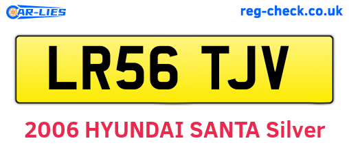 LR56TJV are the vehicle registration plates.