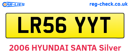 LR56YYT are the vehicle registration plates.