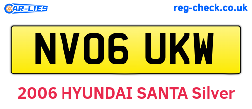 NV06UKW are the vehicle registration plates.