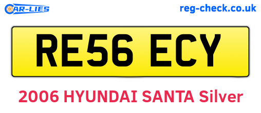 RE56ECY are the vehicle registration plates.