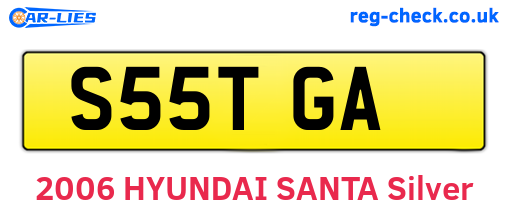 S55TGA are the vehicle registration plates.
