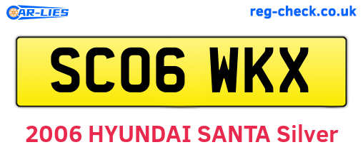 SC06WKX are the vehicle registration plates.