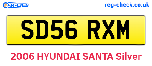 SD56RXM are the vehicle registration plates.